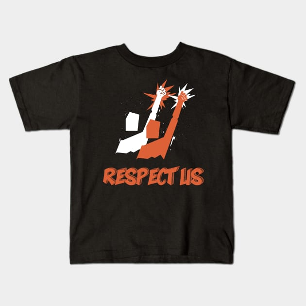 RESPECT US ✪ Black Lives MATTER Kids T-Shirt by Naumovski